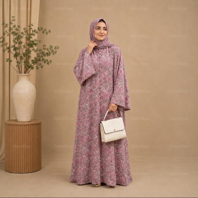 Pink Printed Double Shiffon
