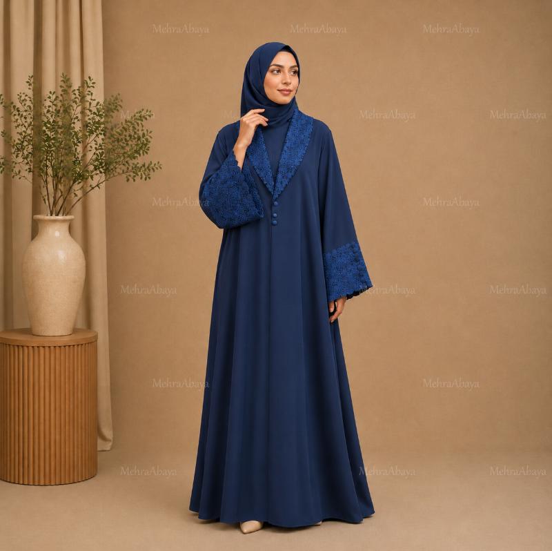 Crush Nida With Collar Abaya