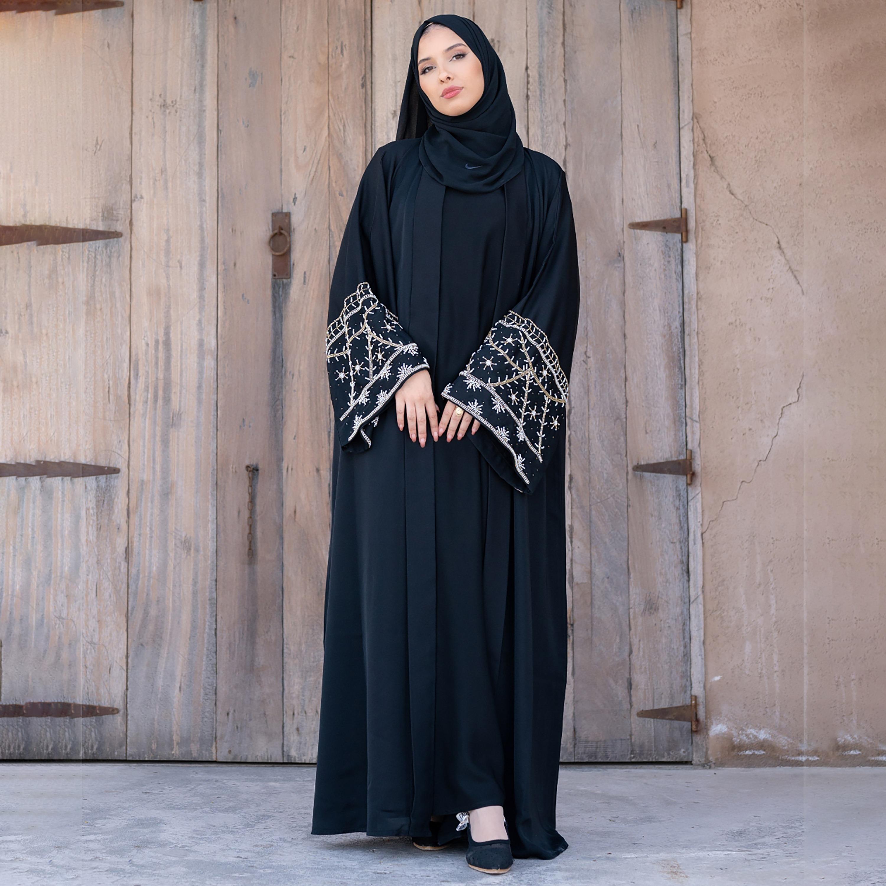 Girls Casual Abaya — Black